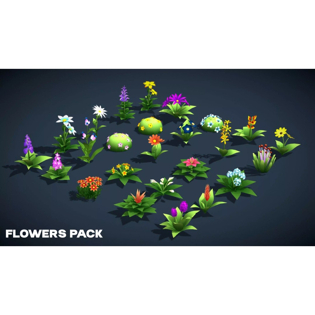 Stylized Nature Mega Pack 3D Model – Low Poly Game Asset, FBX - View 22