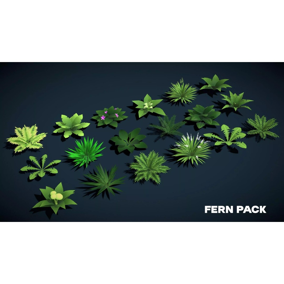 Stylized Nature Mega Pack 3D Model – Low Poly Game Asset, FBX - View 5