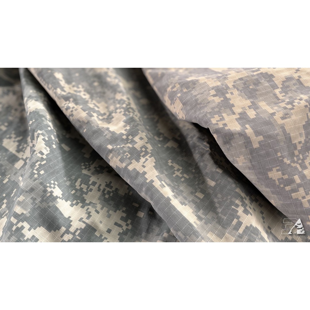 US Army UCP Camo Texture – Authentic Ripstop & Twill Fabric 3D Model - View 13