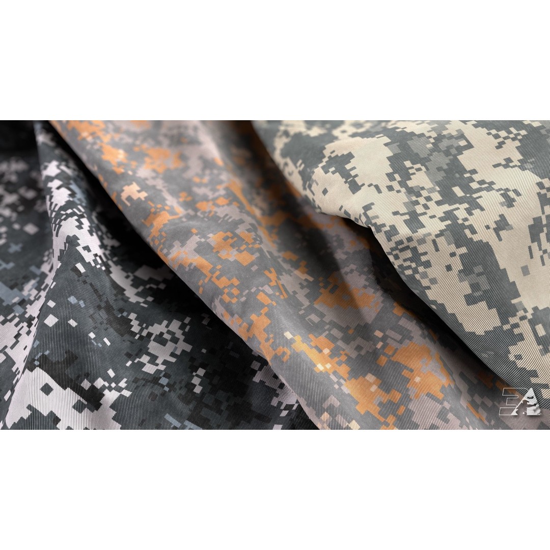US Army UCP Camo Texture – Authentic Ripstop & Twill Fabric 3D Model - View 4