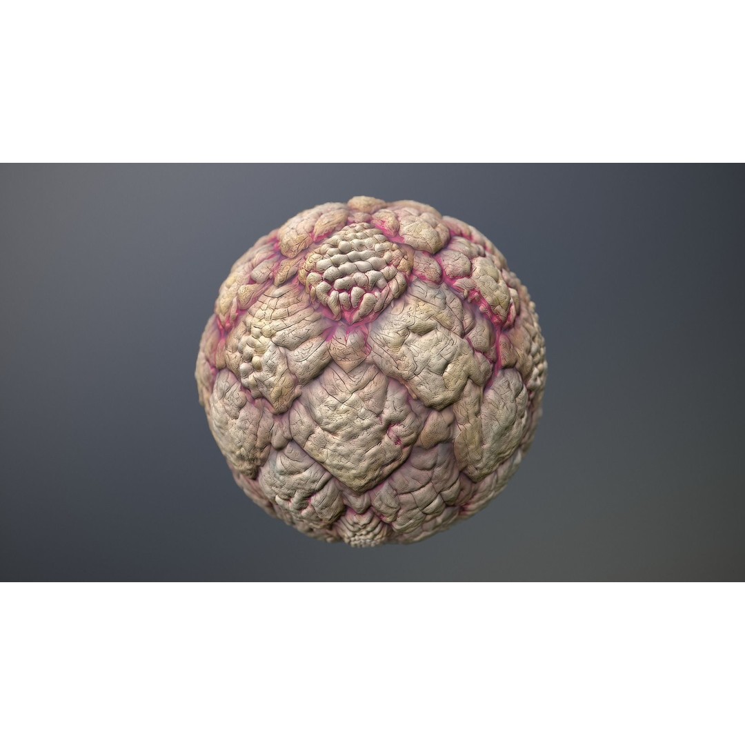 Skin Monster 3D Model – Seamless PBR Texture Pack for Game Assets - View 10