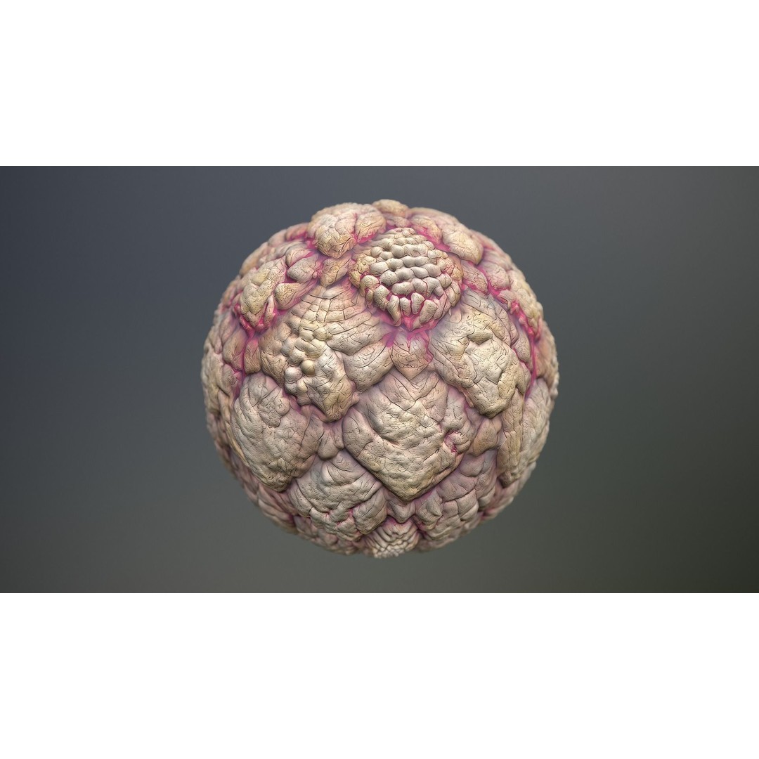 Skin Monster 3D Model – Seamless PBR Texture Pack for Game Assets - View 14