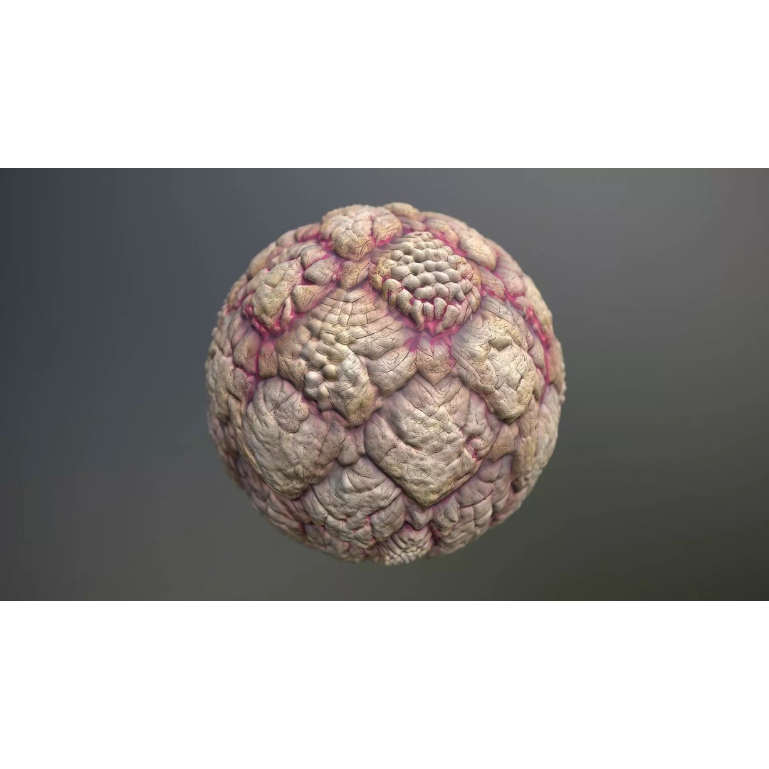 Skin Monster 3D Model – Seamless PBR Texture Pack for Game Assets - View 2