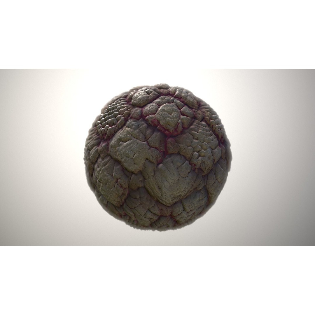 Skin Monster 3D Model – Seamless PBR Texture Pack for Game Assets - View 3