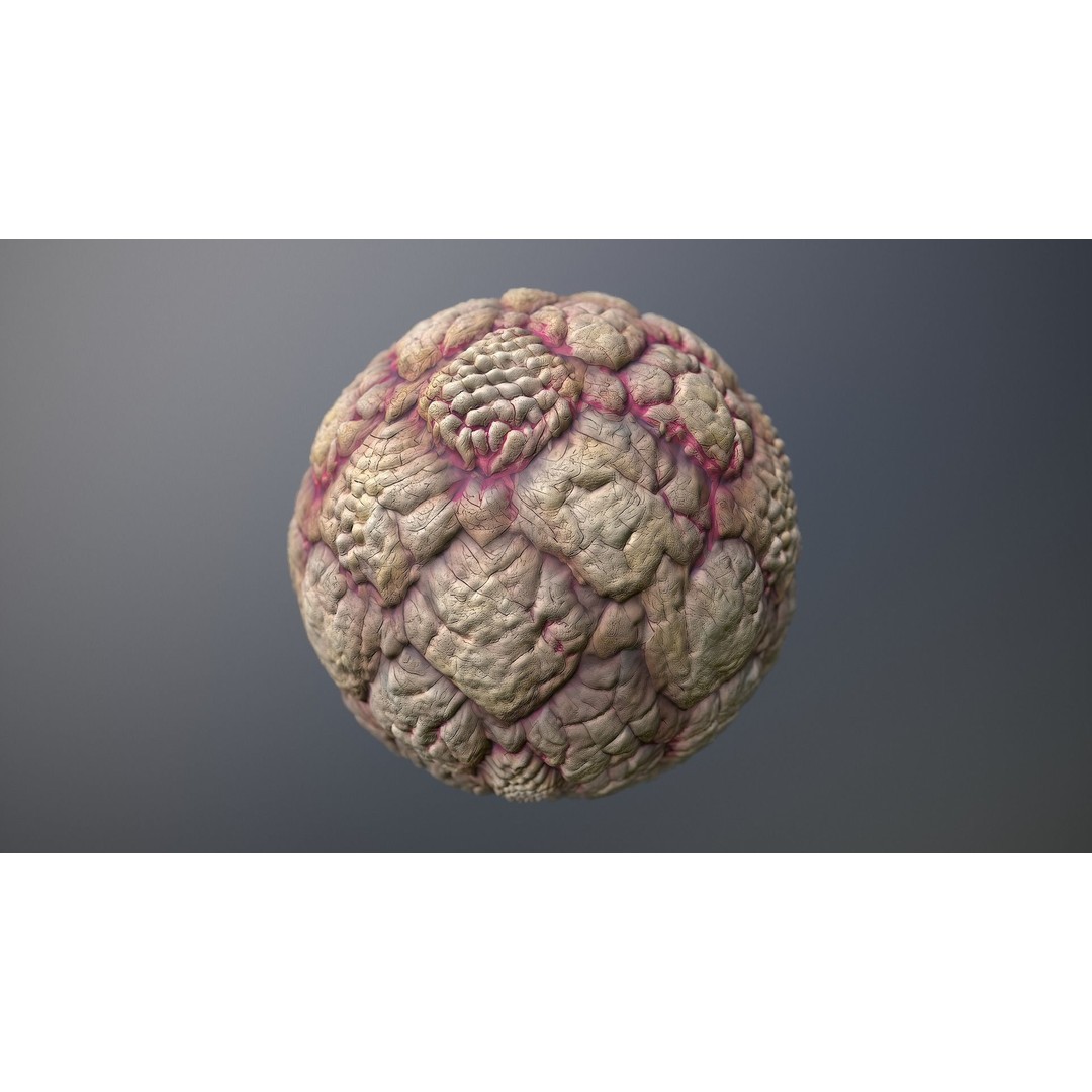 Skin Monster 3D Model – Seamless PBR Texture Pack for Game Assets - View 9