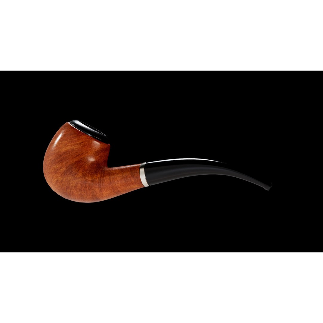Smoking Pipe 3D Model – Low Poly PBR Asset for Unity and Unreal - View 3