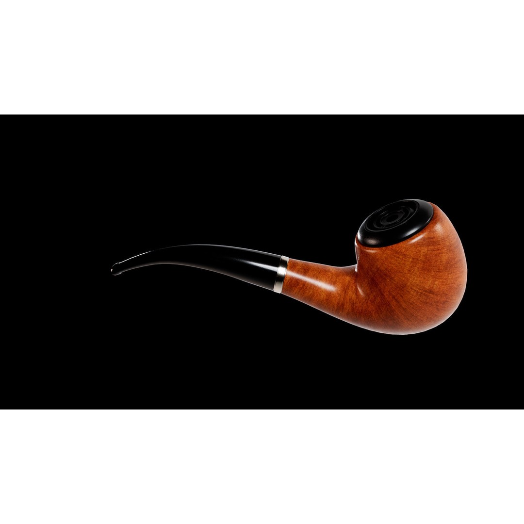 Smoking Pipe 3D Model – Low Poly PBR Asset for Unity and Unreal - View 6
