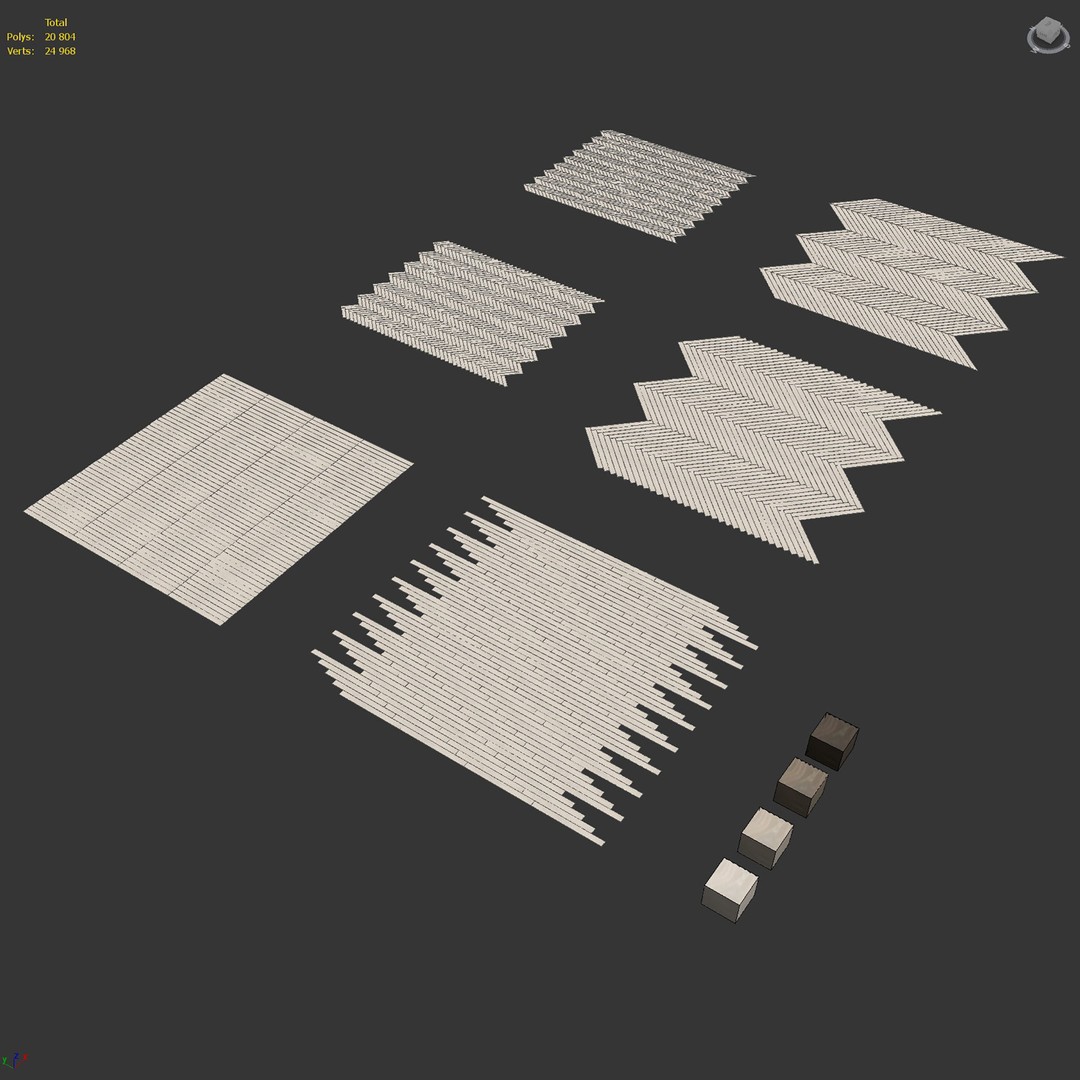 Wood Floor 3D Model – PBR Textures, Multiple Styles, FBX/OBJ - View 9
