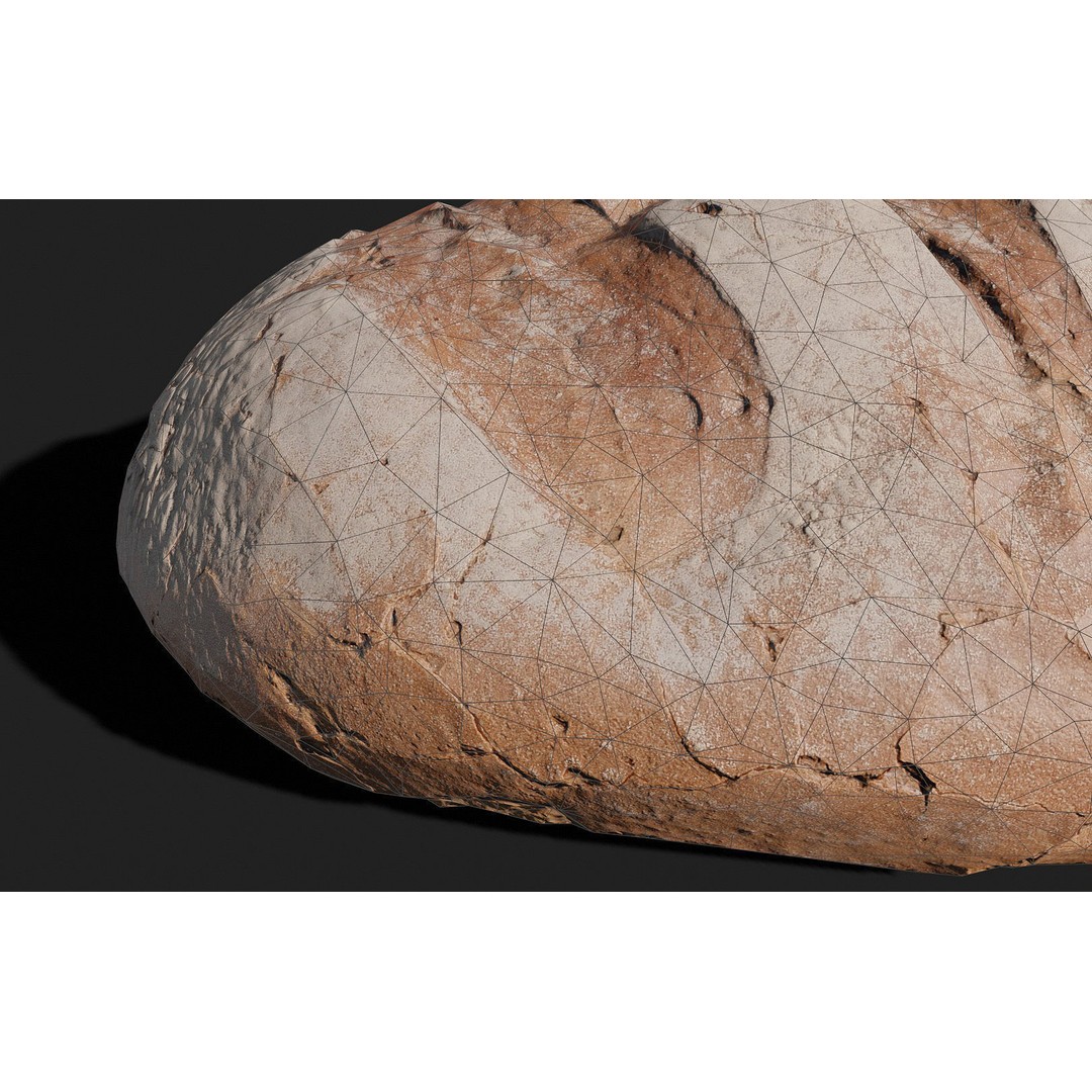 Low-Poly Bread 3D Model – Game Ready Asset with 4K PBR Textures, FBX