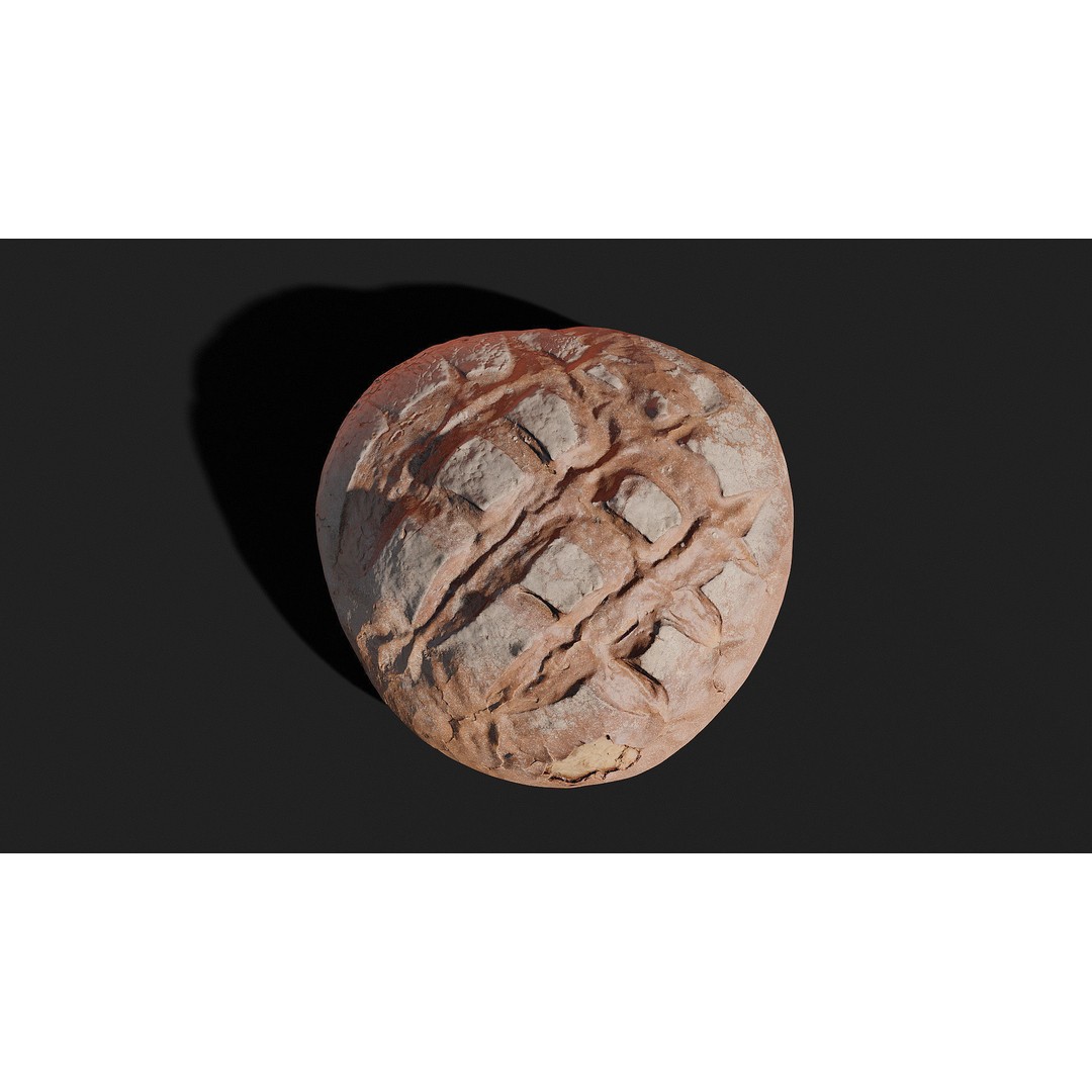 Low-Poly Bread 3D Model – Game Ready Asset with 4K PBR Textures, FBX - View 12