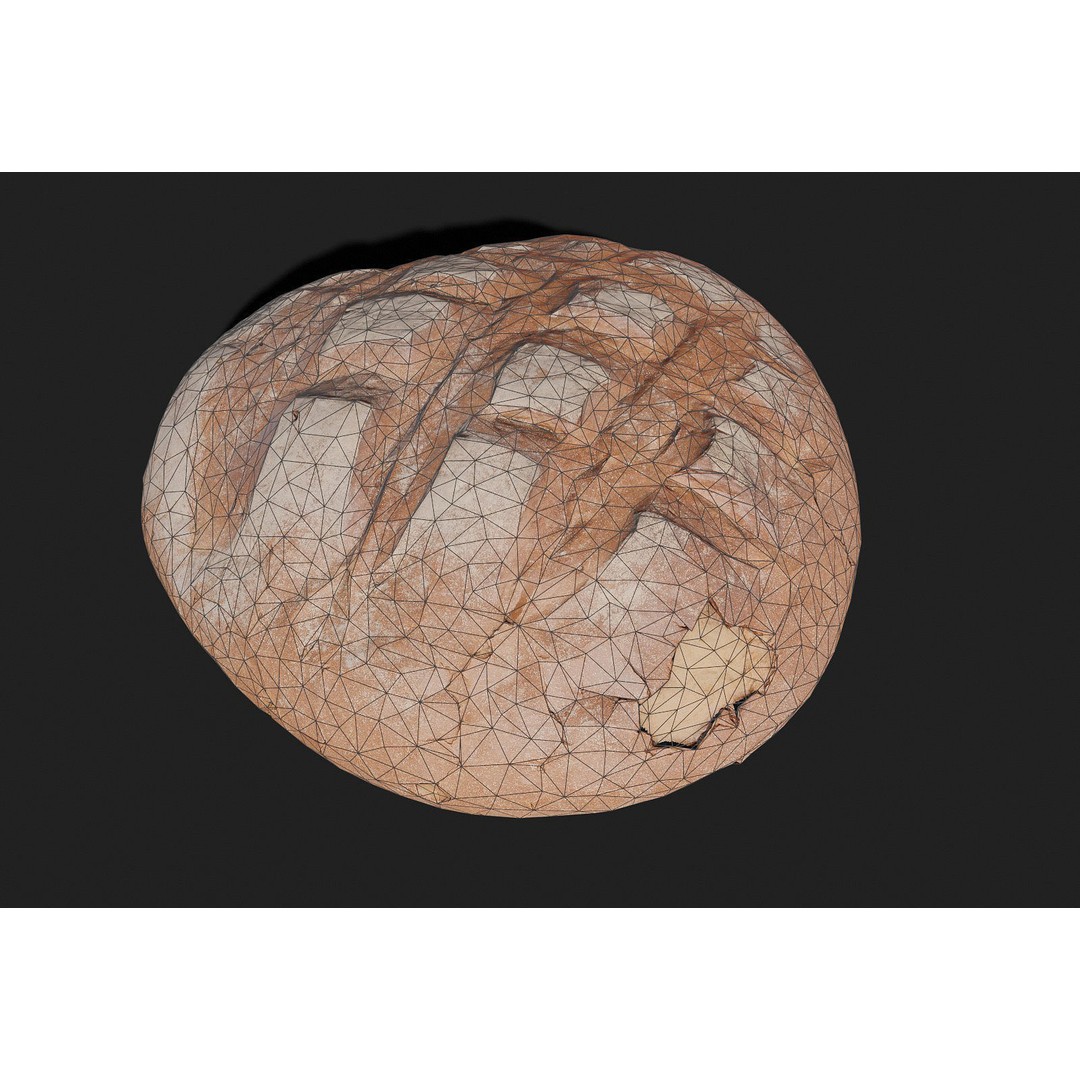 Low-Poly Bread 3D Model – Game Ready Asset with 4K PBR Textures, FBX - View 14