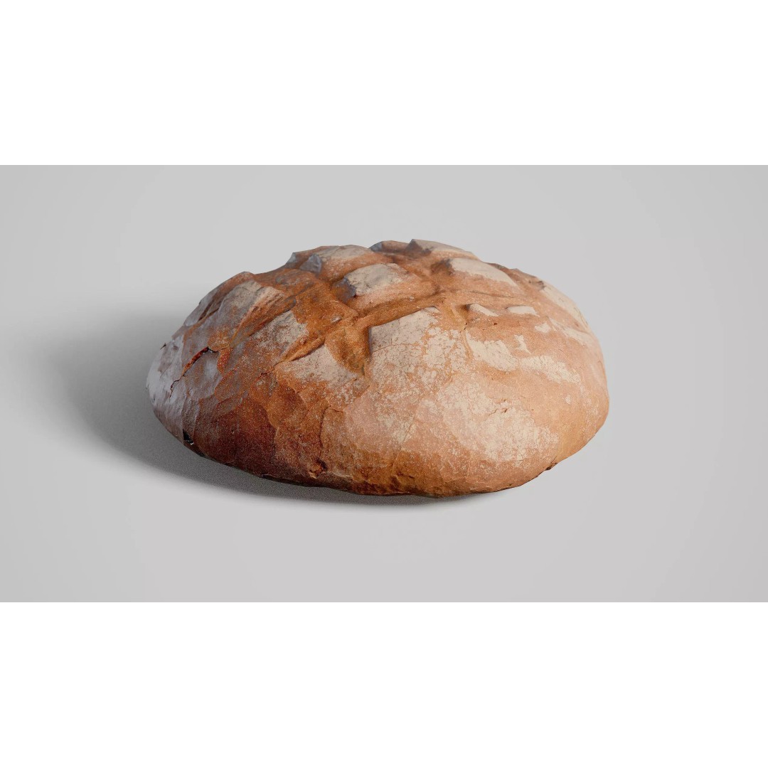 Low-Poly Bread 3D Model – Game Ready Asset with 4K PBR Textures, FBX - View 2