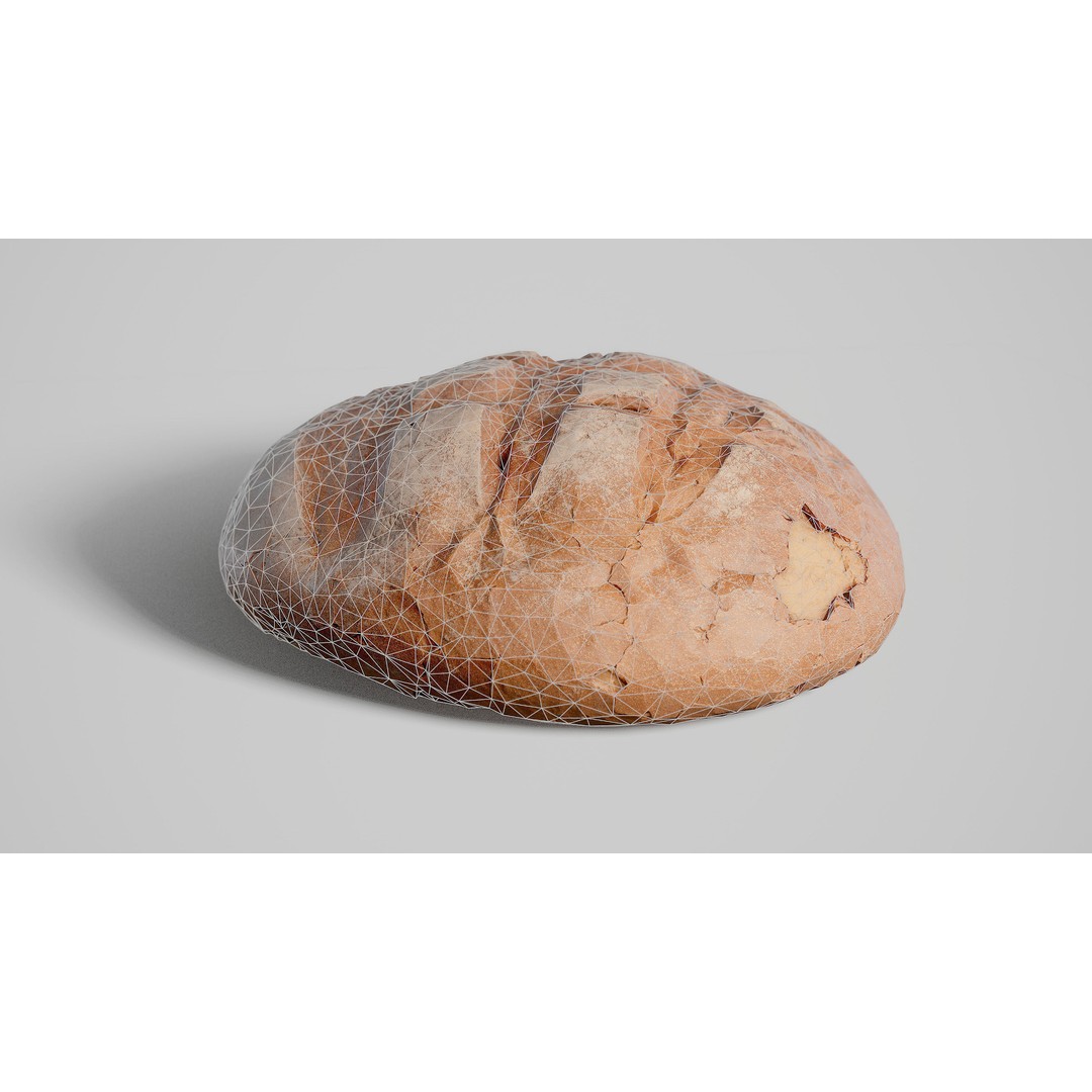Low-Poly Bread 3D Model – Game Ready Asset with 4K PBR Textures, FBX - View 4