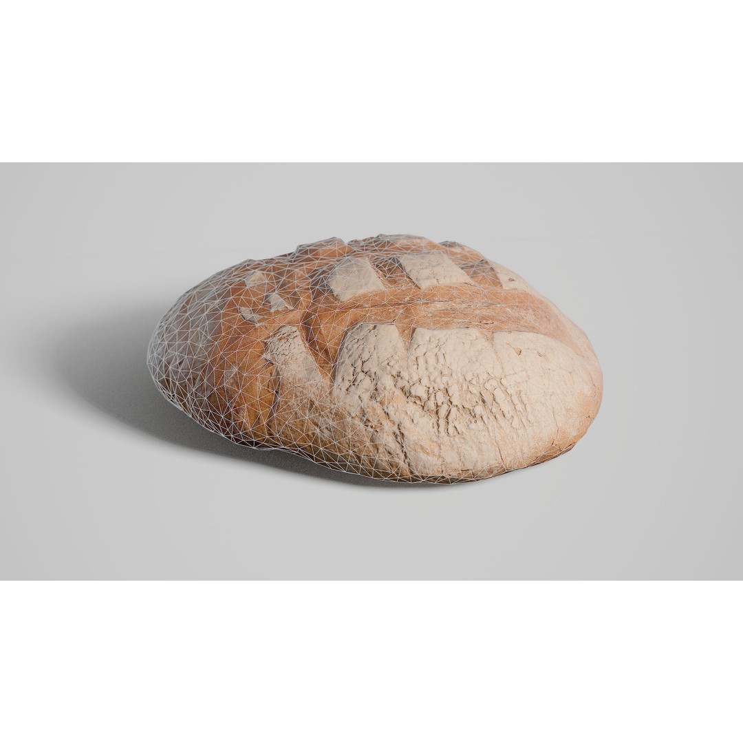 Low-Poly Bread 3D Model – Game Ready Asset with 4K PBR Textures, FBX - View 6