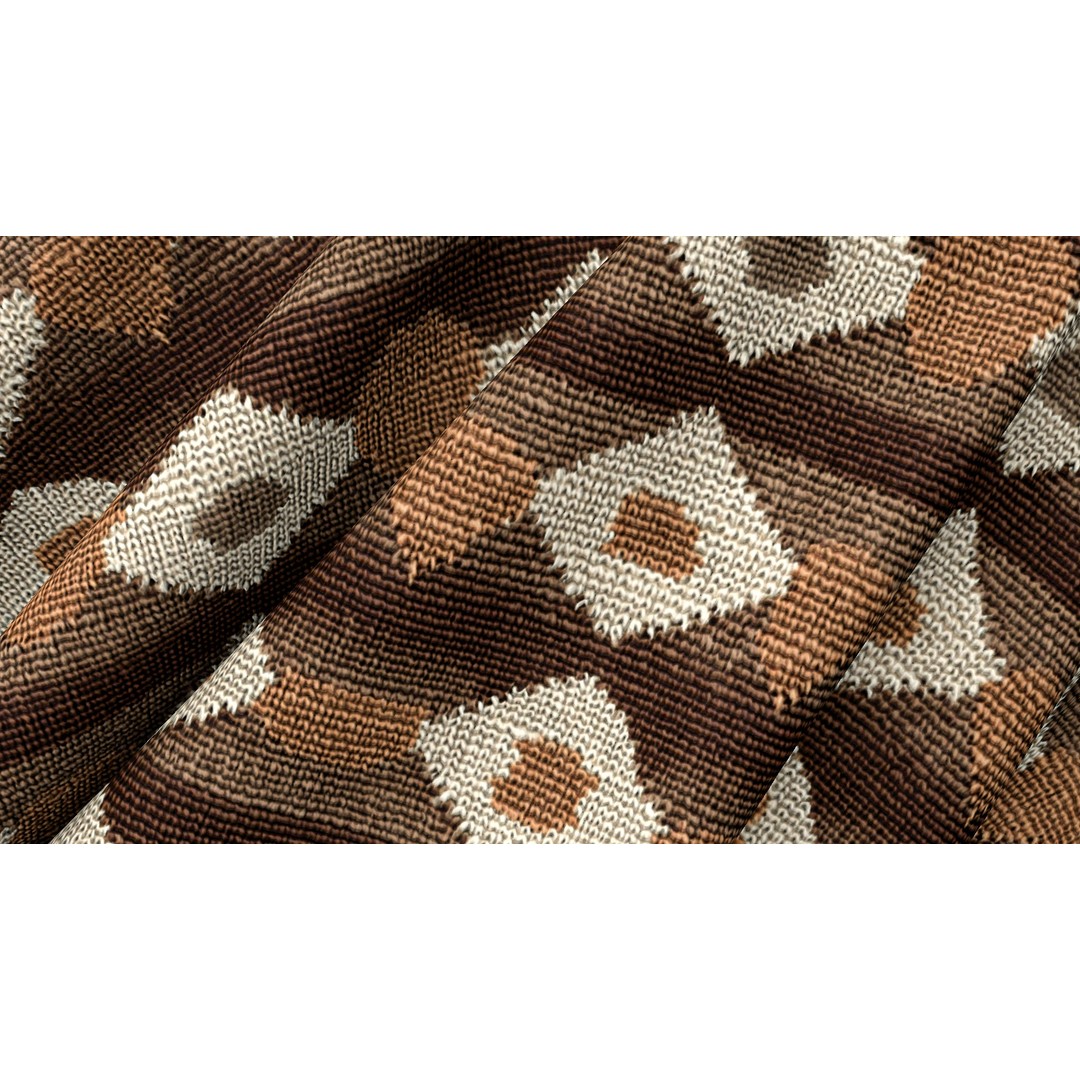 Nordic Rug 3D Model – Rustic Textile PBR Texture, 4K Seamless PNG - View 12