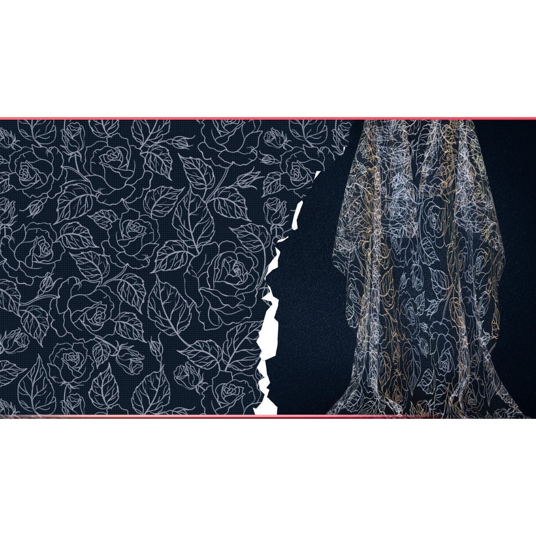 30 Lace and Guipure Materials 3D Model – Procedural Textures, SBSAR - View 10