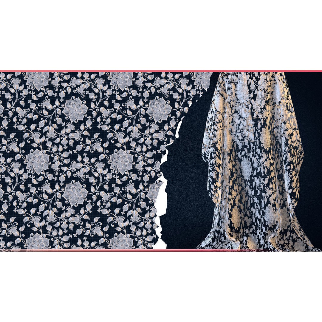 30 Lace and Guipure Materials 3D Model – Procedural Textures, SBSAR - View 14