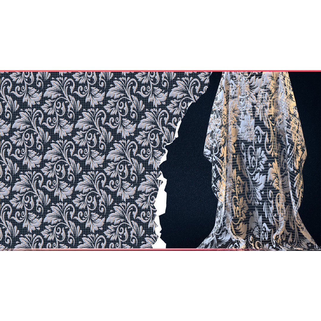 30 Lace and Guipure Materials 3D Model – Procedural Textures, SBSAR - View 15