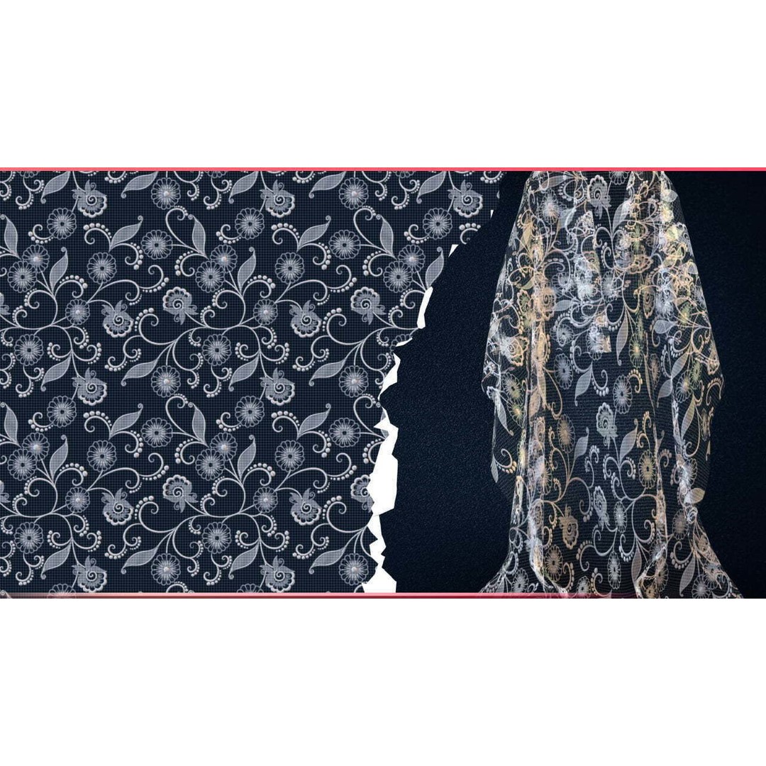 30 Lace and Guipure Materials 3D Model – Procedural Textures, SBSAR - View 16