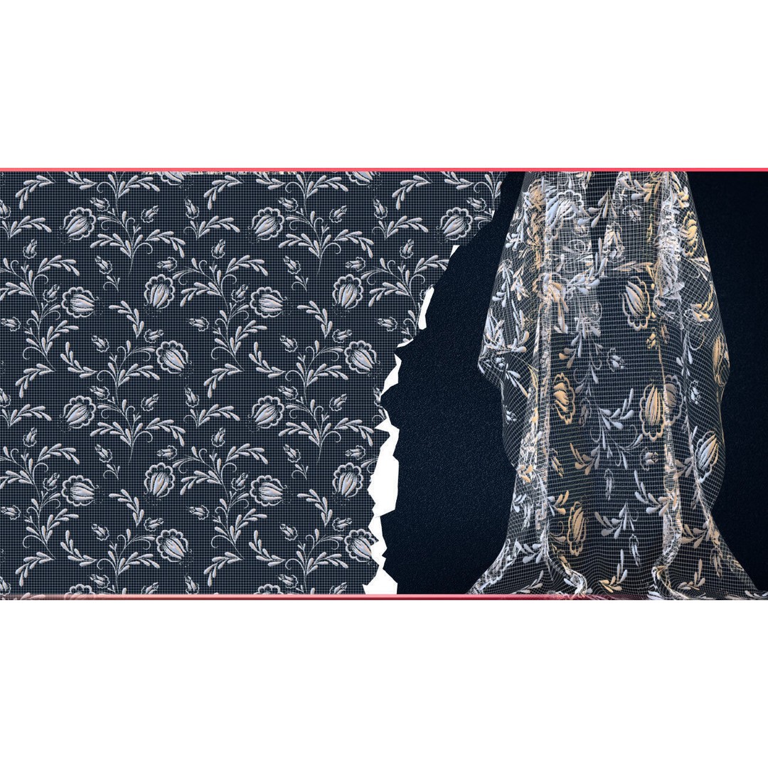 30 Lace and Guipure Materials 3D Model – Procedural Textures, SBSAR - View 17