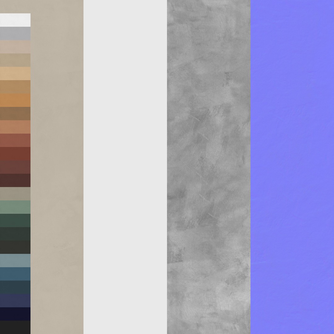 Decorative Plaster 3D Model – Trendy Colors for Interiors, FBX, PBR - View 10