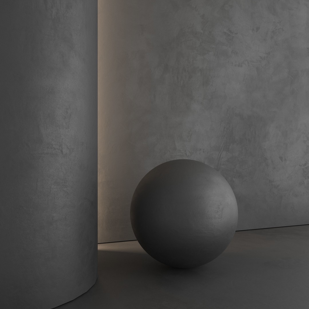 Decorative Plaster 3D Model – Trendy Colors for Interiors, FBX, PBR - View 6