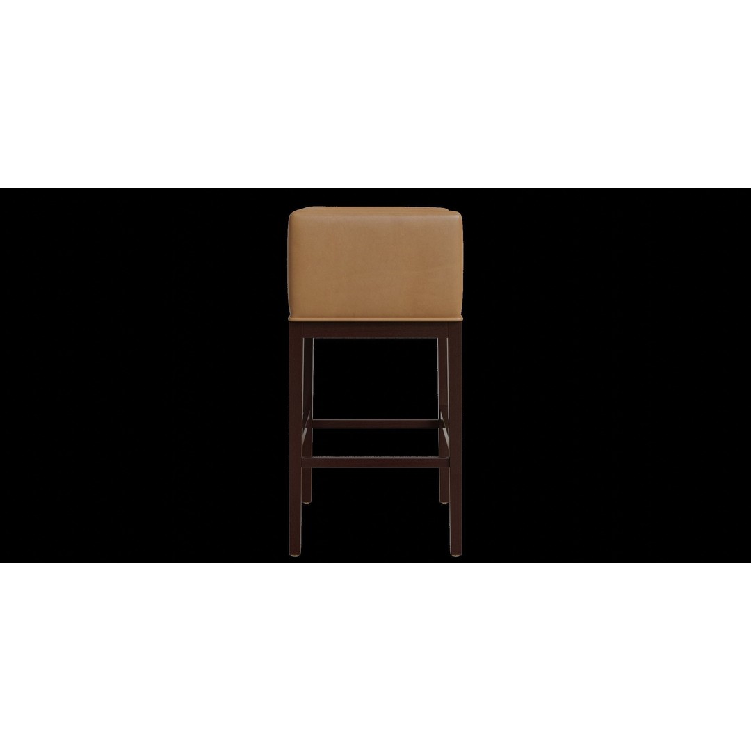 Beech Wood Barstool 3D Model – Mid Century Modern Design, PBR Textures - View 5