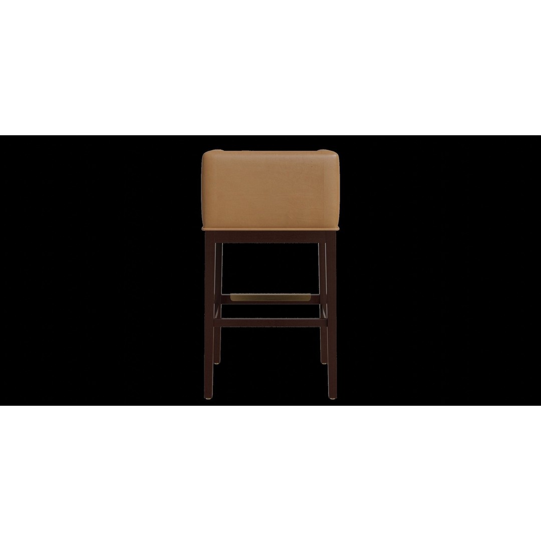 Beech Wood Barstool 3D Model – Mid Century Modern Design, PBR Textures - View 6