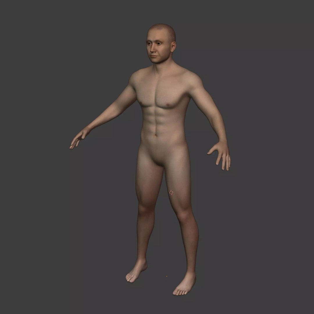 Muscle Anatomy Man 3D Model – Rigged Low-Poly Character with Textures - View 12