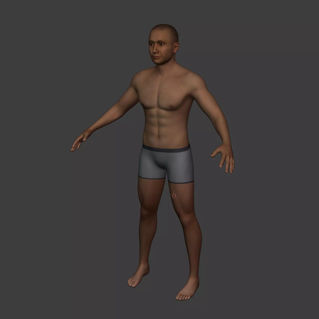 Muscle Anatomy Man 3D Model – Rigged Low-Poly Character with Textures - View 9