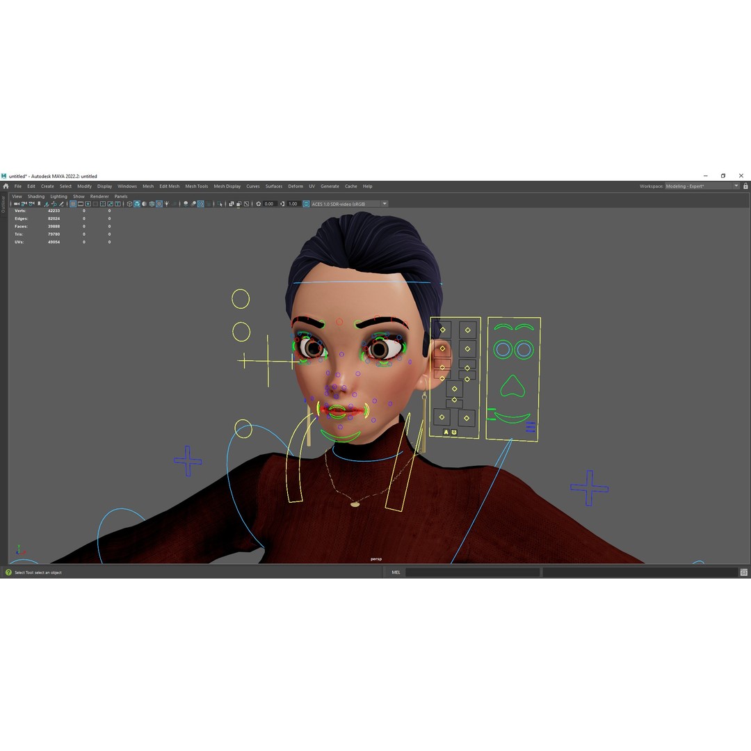 Cartoon Woman 3D Model – Stylized Low-Poly Rigged Character for Animation - View 24