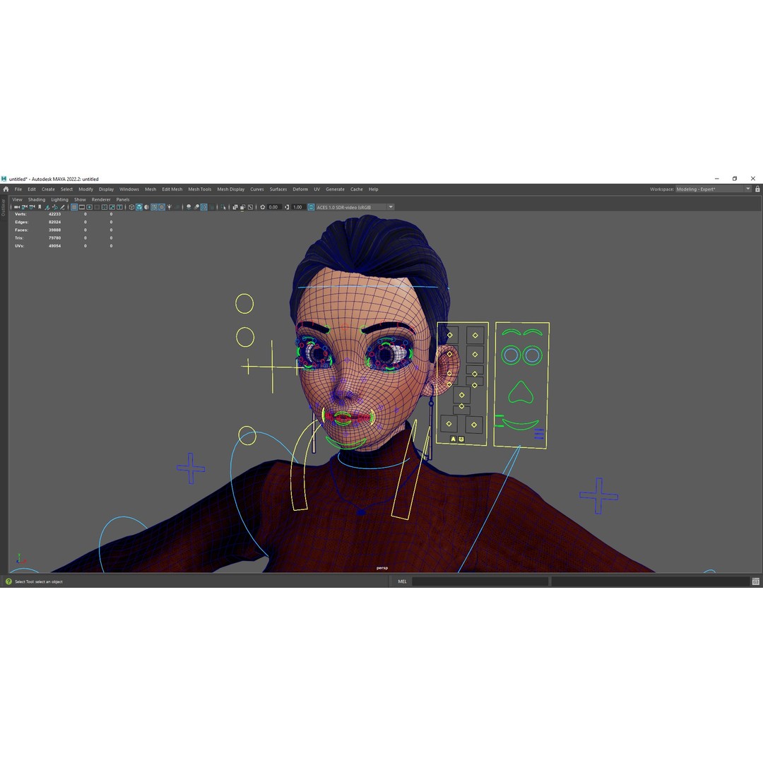 Cartoon Woman 3D Model – Stylized Low-Poly Rigged Character for Animation - View 25