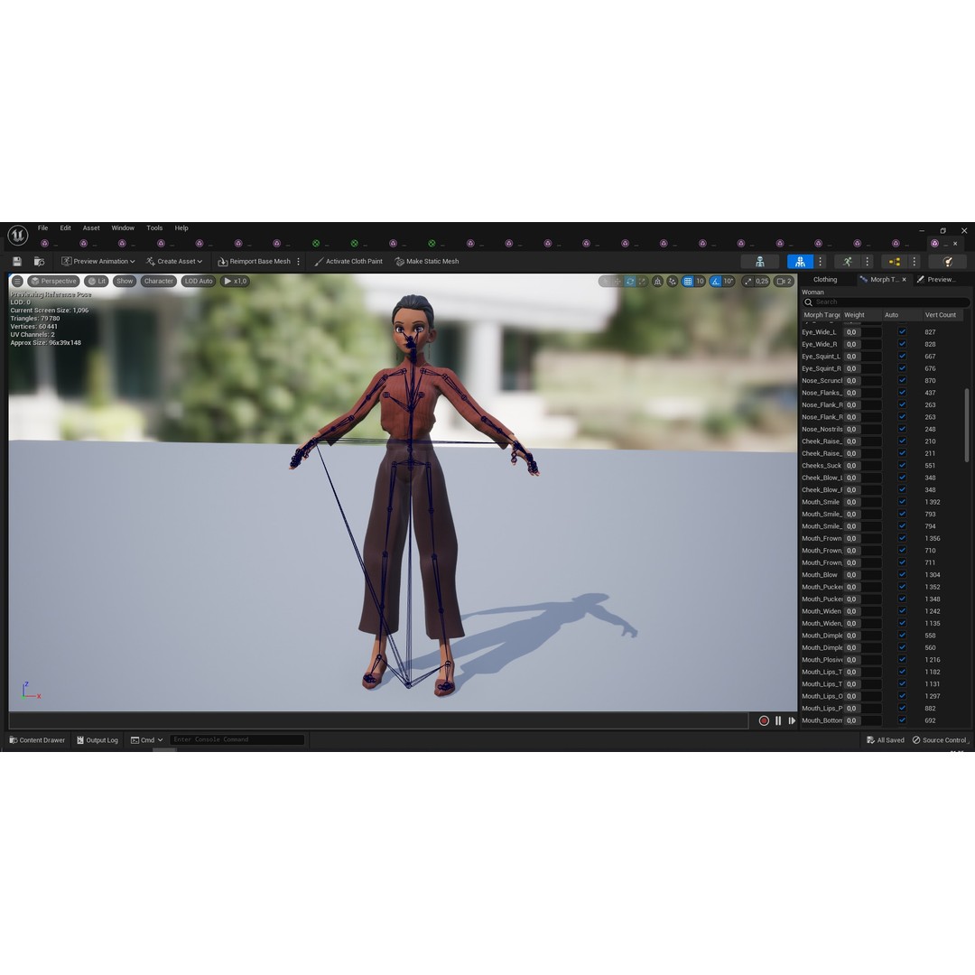 Cartoon Woman 3D Model – Stylized Low-Poly Rigged Character for Animation - View 28
