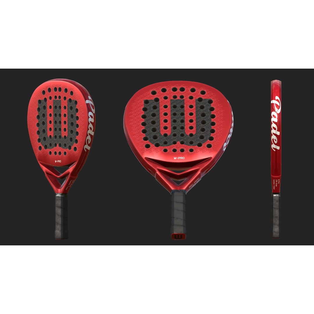 Padel Racket 3D Model – Realistic Game Asset with PBR Textures - View 10