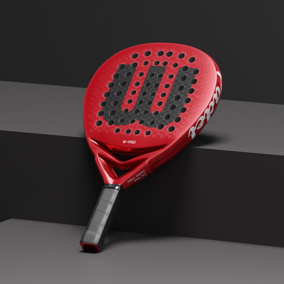 Padel Racket 3D Model – Realistic Game Asset with PBR Textures - View 4