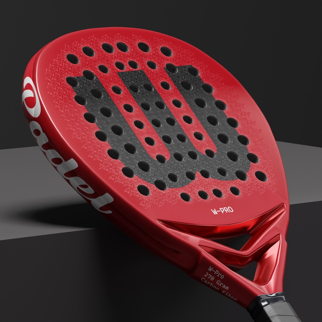 Padel Racket 3D Model – Realistic Game Asset with PBR Textures - View 5