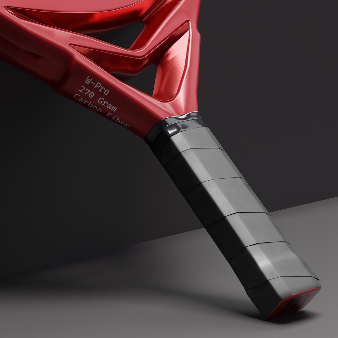 Padel Racket 3D Model – Realistic Game Asset with PBR Textures - View 7