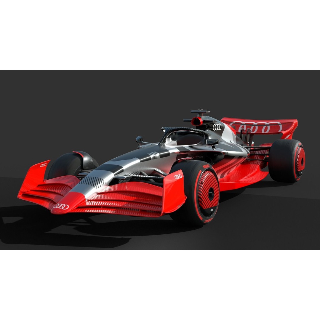 Audi F1 3D Model – Rigged Racing Asset, FBX, OBJ, PBR Textures - View 3