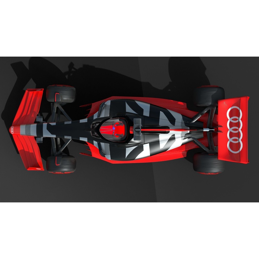 Audi F1 3D Model – Rigged Racing Asset, FBX, OBJ, PBR Textures - View 4