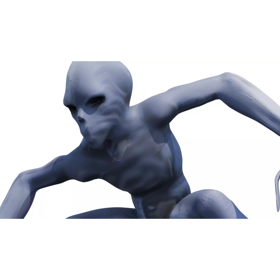 Voidspawn Krel Alien 3D Model – Low Poly Game Ready Creature, FBX - View 12