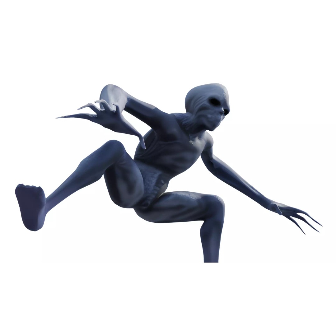 Voidspawn Krel Alien 3D Model – Low Poly Game Ready Creature, FBX - View 19