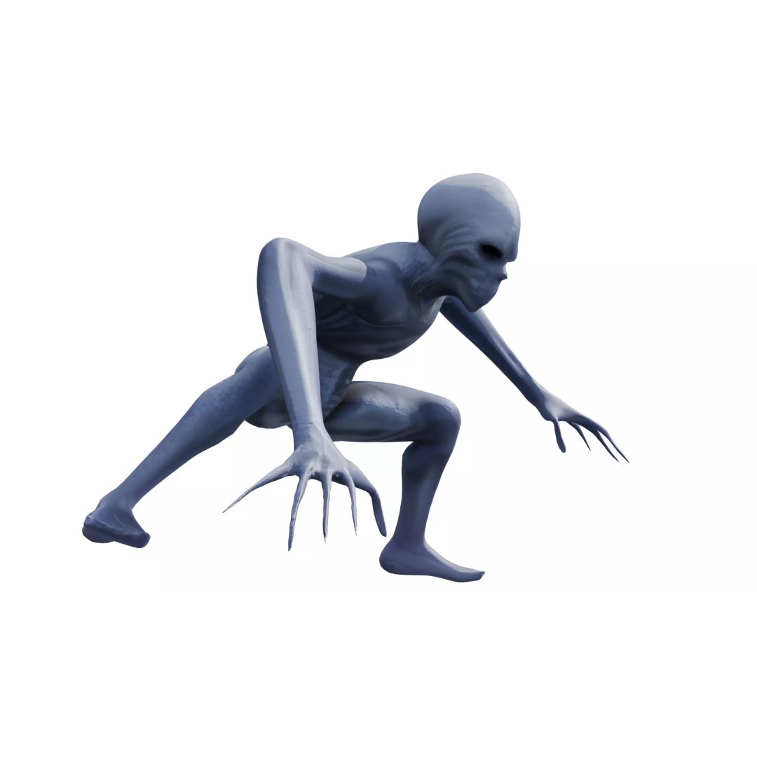 Voidspawn Krel Alien 3D Model – Low Poly Game Ready Creature, FBX - View 5