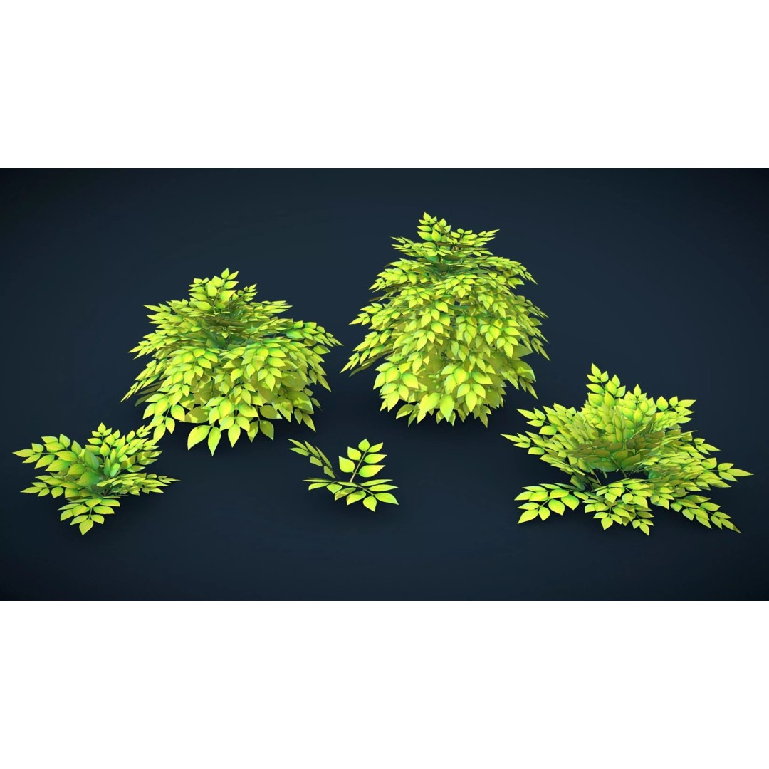 Sylora Bloomscape 3D Model – Stylized Foliage, Low-Poly Game Asset, FBX - View 4