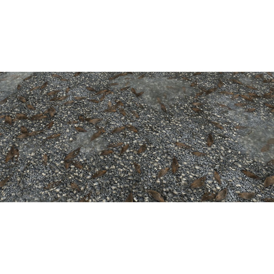 Road Materials 3D Model – High-Quality Textures Pack, PBR - View 11