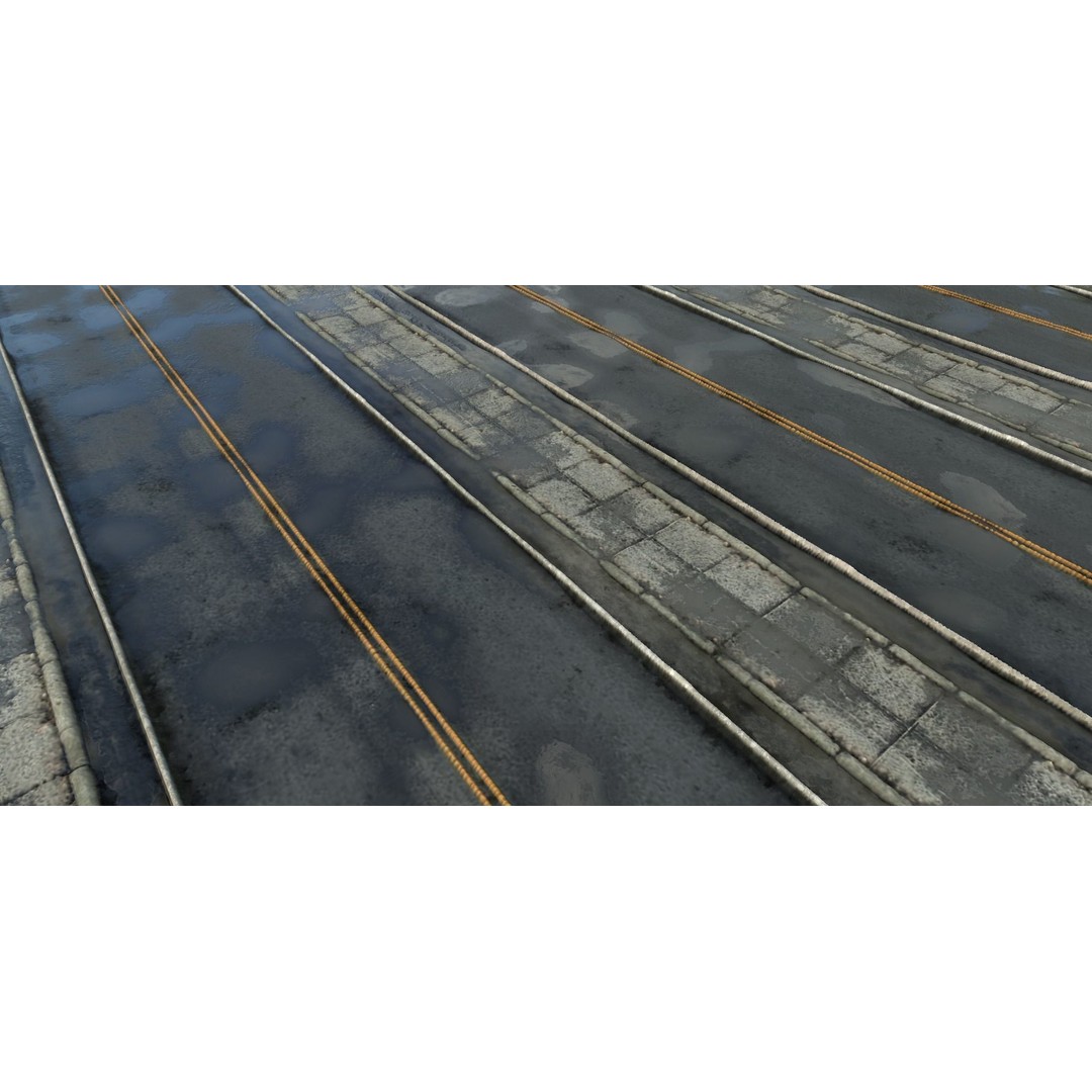 Road Materials 3D Model – High-Quality Textures Pack, PBR - View 16