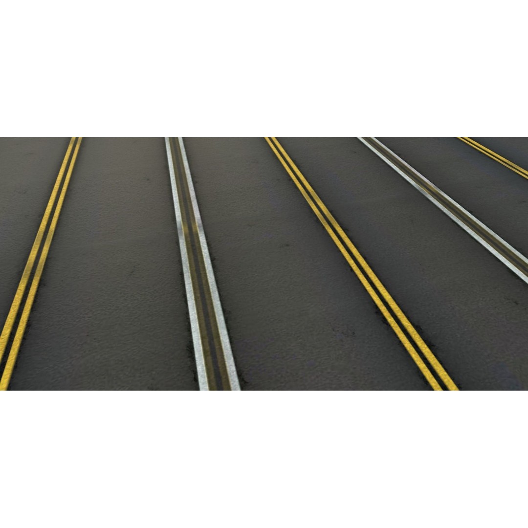 Road Materials 3D Model – High-Quality Textures Pack, PBR - View 17