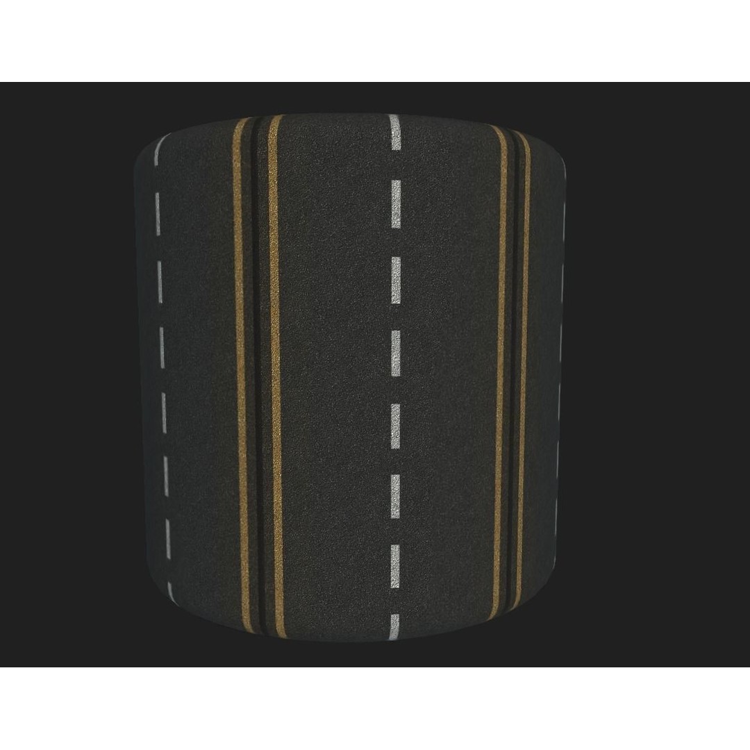 Road Materials 3D Model – High-Quality Textures Pack, PBR - View 20