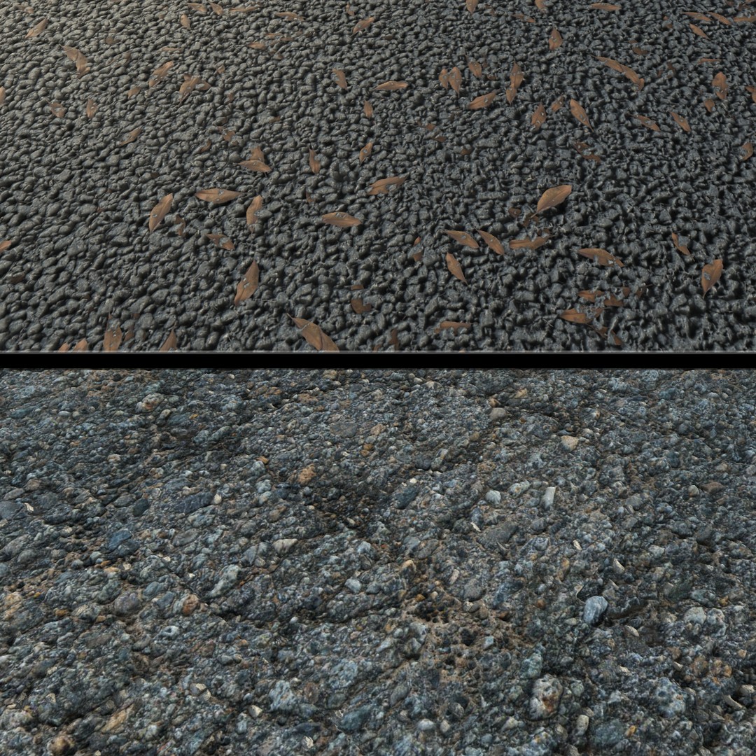 Road Materials 3D Model – High-Quality Textures Pack, PBR - View 4