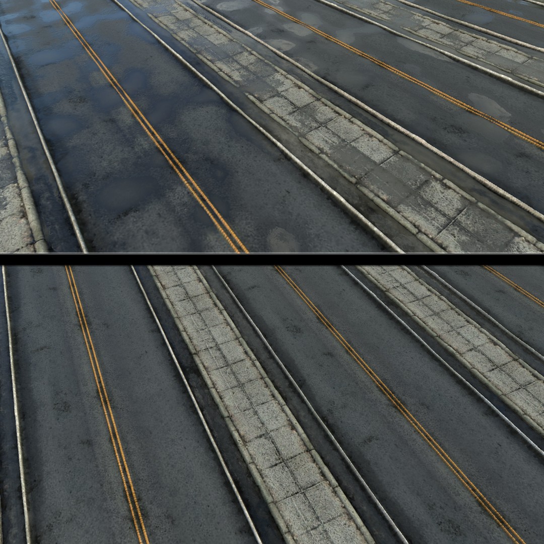 Road Materials 3D Model – High-Quality Textures Pack, PBR - View 6