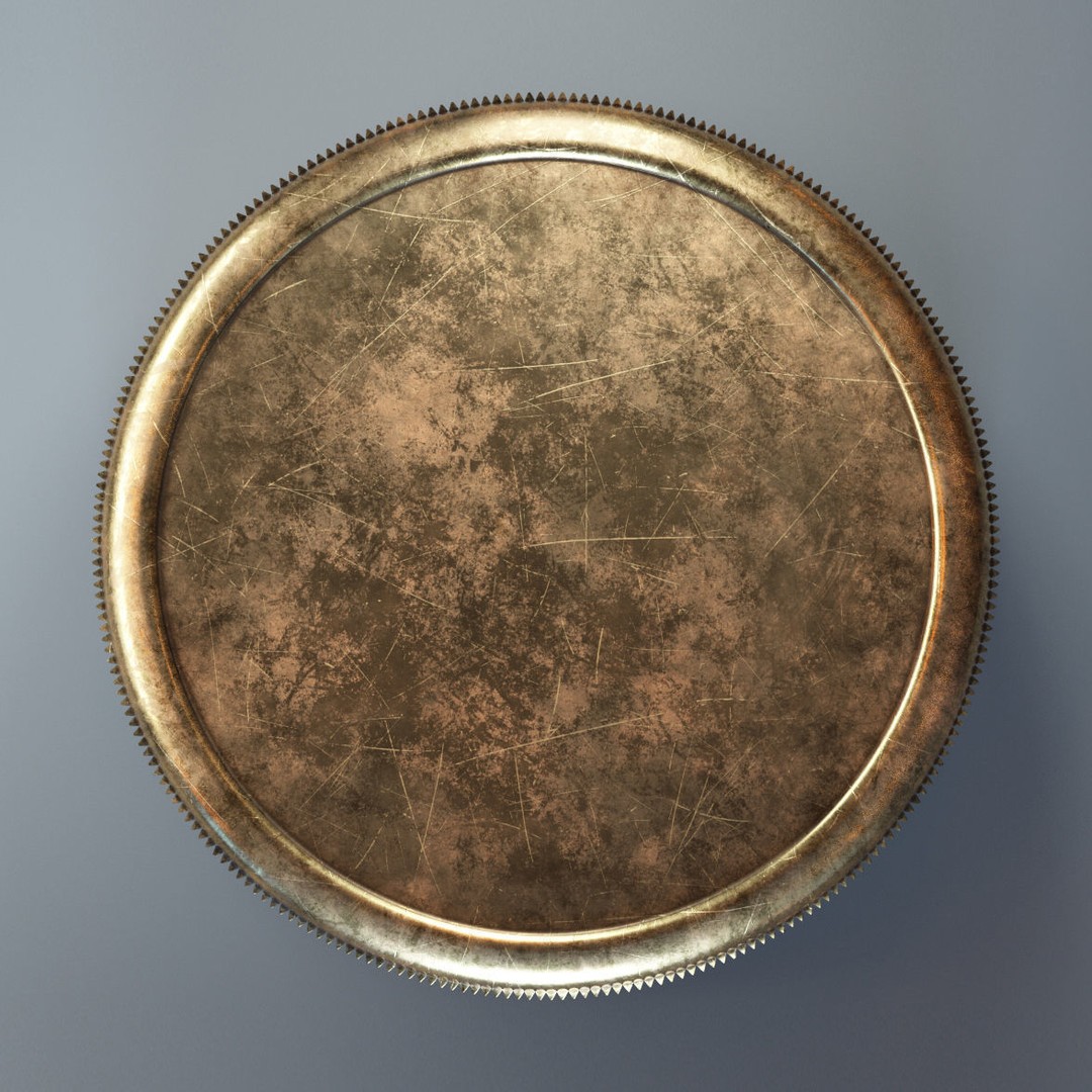 Vintage Brass Compass 3D Model – PBR Textured Asset for Visualization - View 11